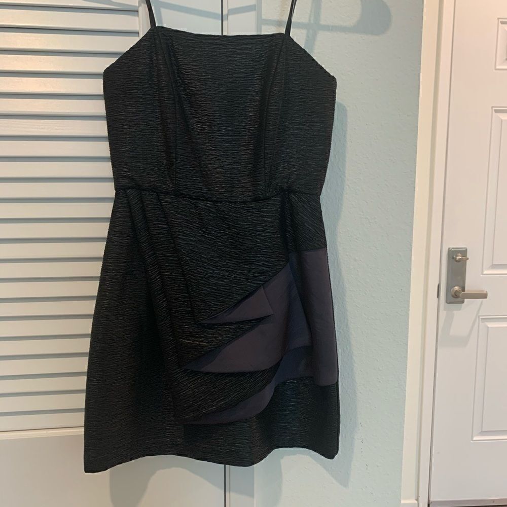 BCBGeneration Black Strapless Draped Front Dress - Picture 3 of 6